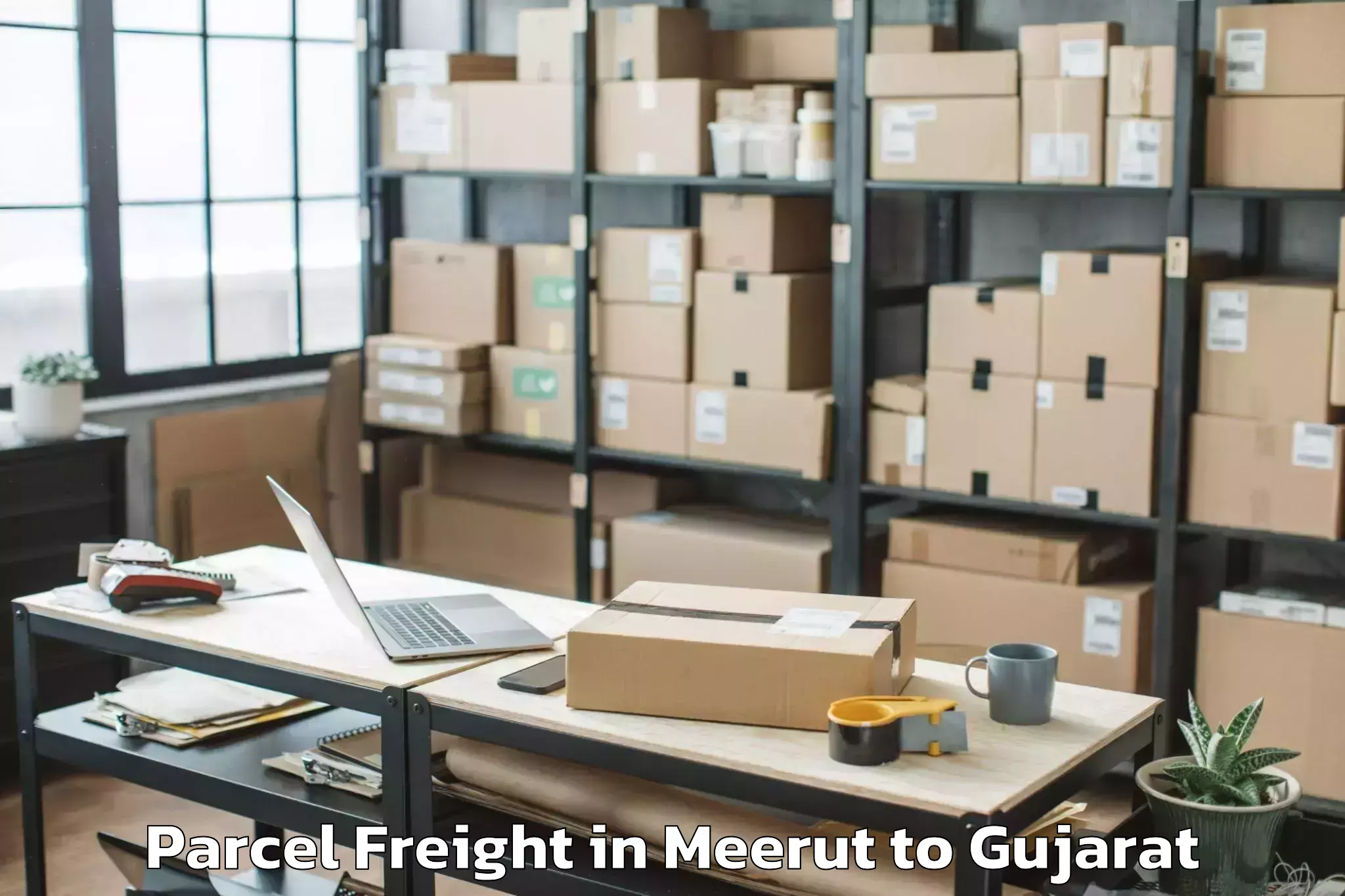 Leading Meerut to Jamnagar Parcel Freight Provider